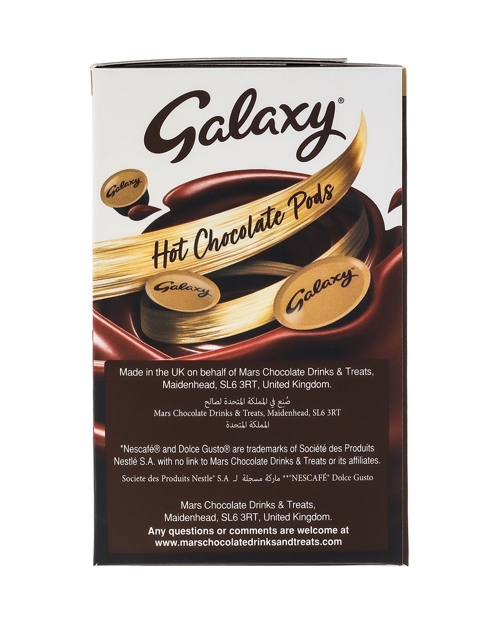 Galaxy Hot Chocolate Pods 136 gm Pack of 8 Buy Food online Online Gift Shop Shababuna