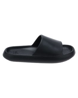 Mens plain hot sale black sliders