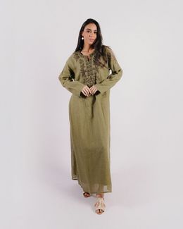 Mishkat Core Monochrome Jalabiya (Green) - S